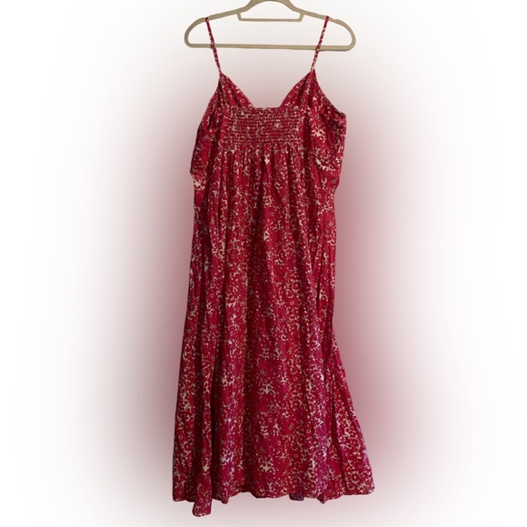 J Crew Cotton Voile Keyhole Cover-Up Maxi Dress Blushing Meadow Size XL - Picture 4 of 11